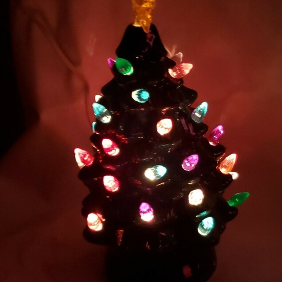 Ceramic Christmas Tree Lighted Cute 10" NEW - Picture 4 of 8